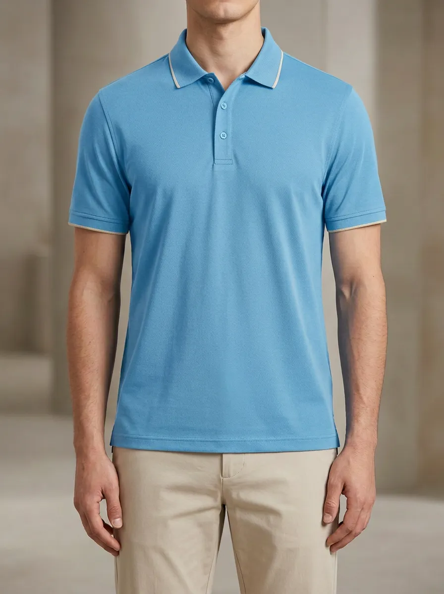 Classic Contrast-Trim Golf Polo Shirt