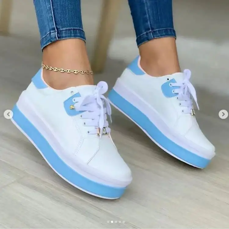 Refined Lace-Up Platform Sneakers