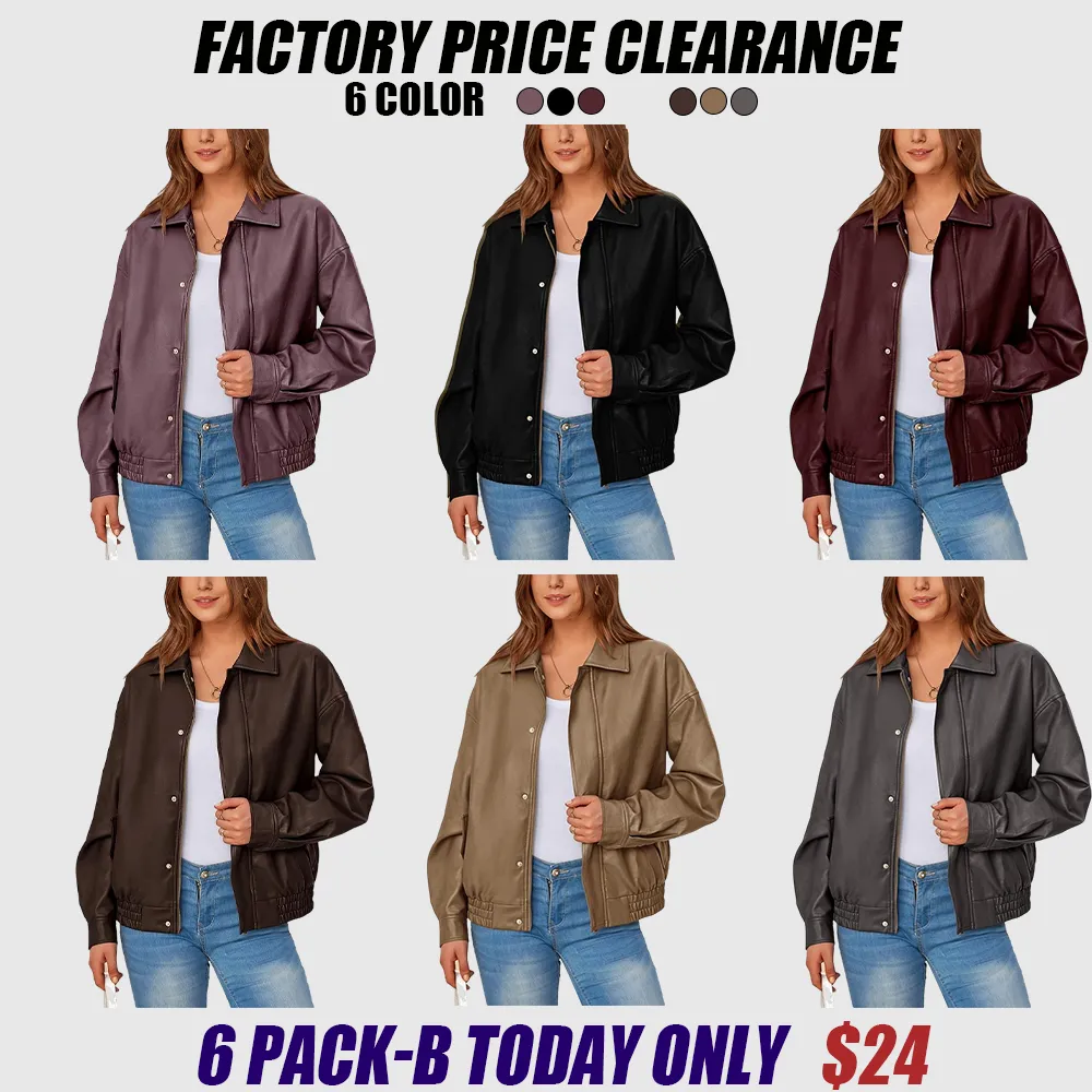 Women'S Faux Leather Motorcycle Jacket