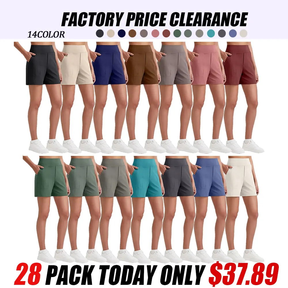 🔥 Women's High-Waist Bermuda Shorts | Sports Running & Yoga Shorts