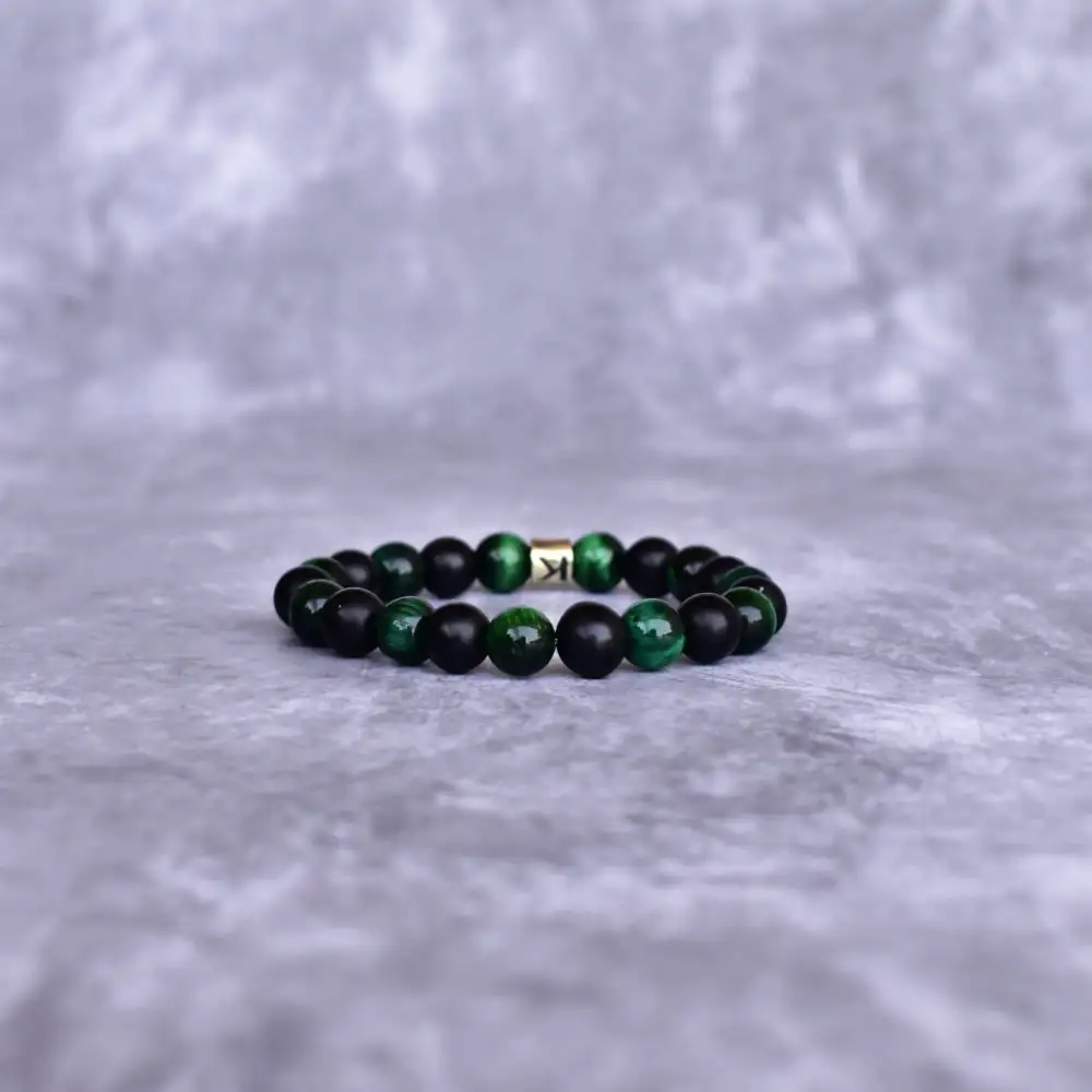 Harmony Tiger Eye Onyx Bead Bracelet