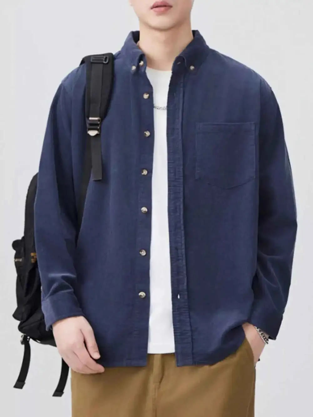 Modern Button Up Long Sleeve Shirt