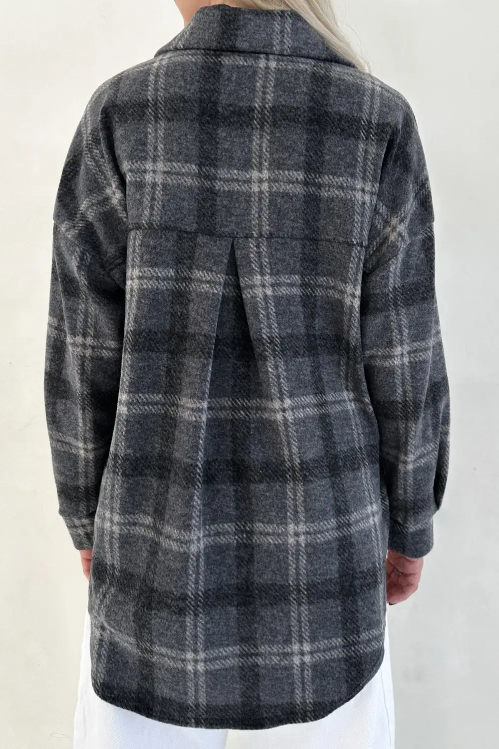 Plaid Button Front Jacket