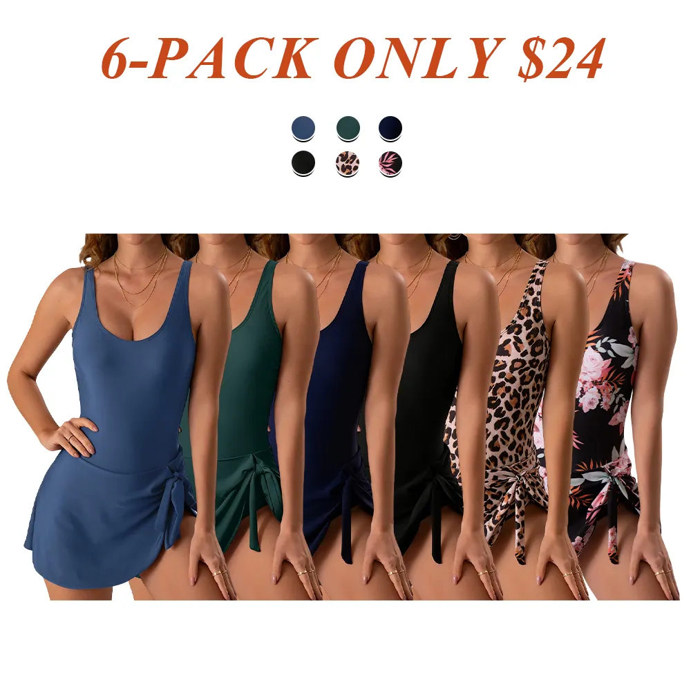 Two Piece Swimdress Swimsuits for Women Tummy