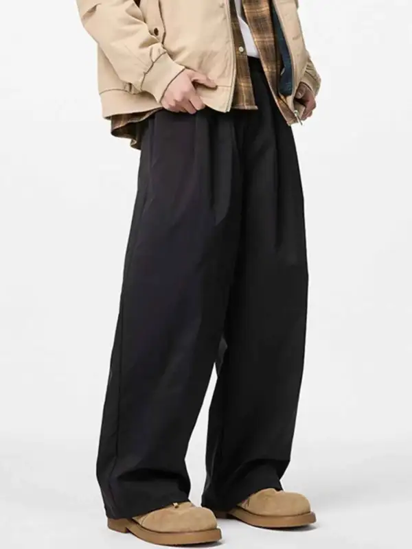 Classic Wide-Leg Relaxed Fit Pants