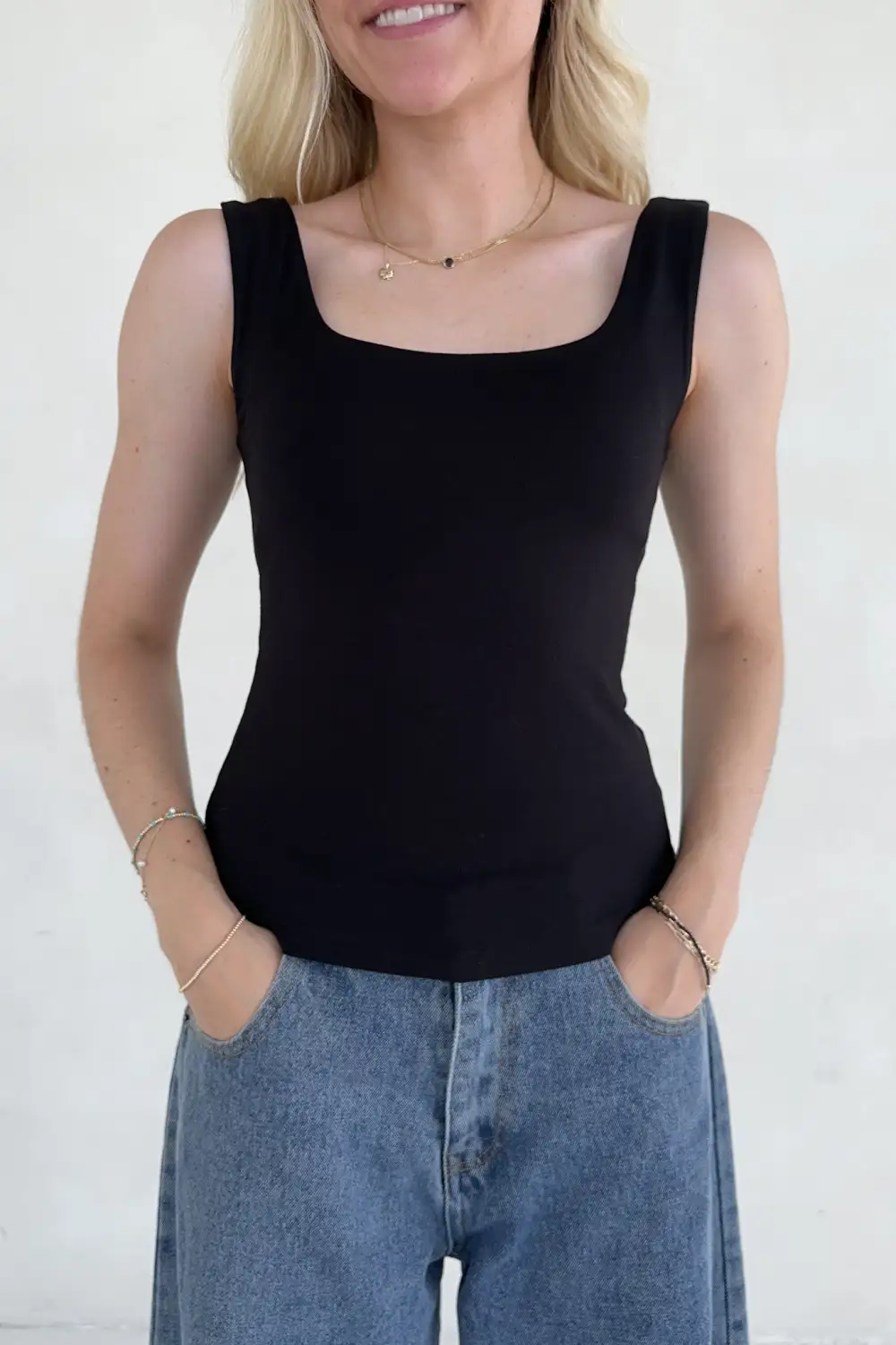 Soft Square Neck Tank Top