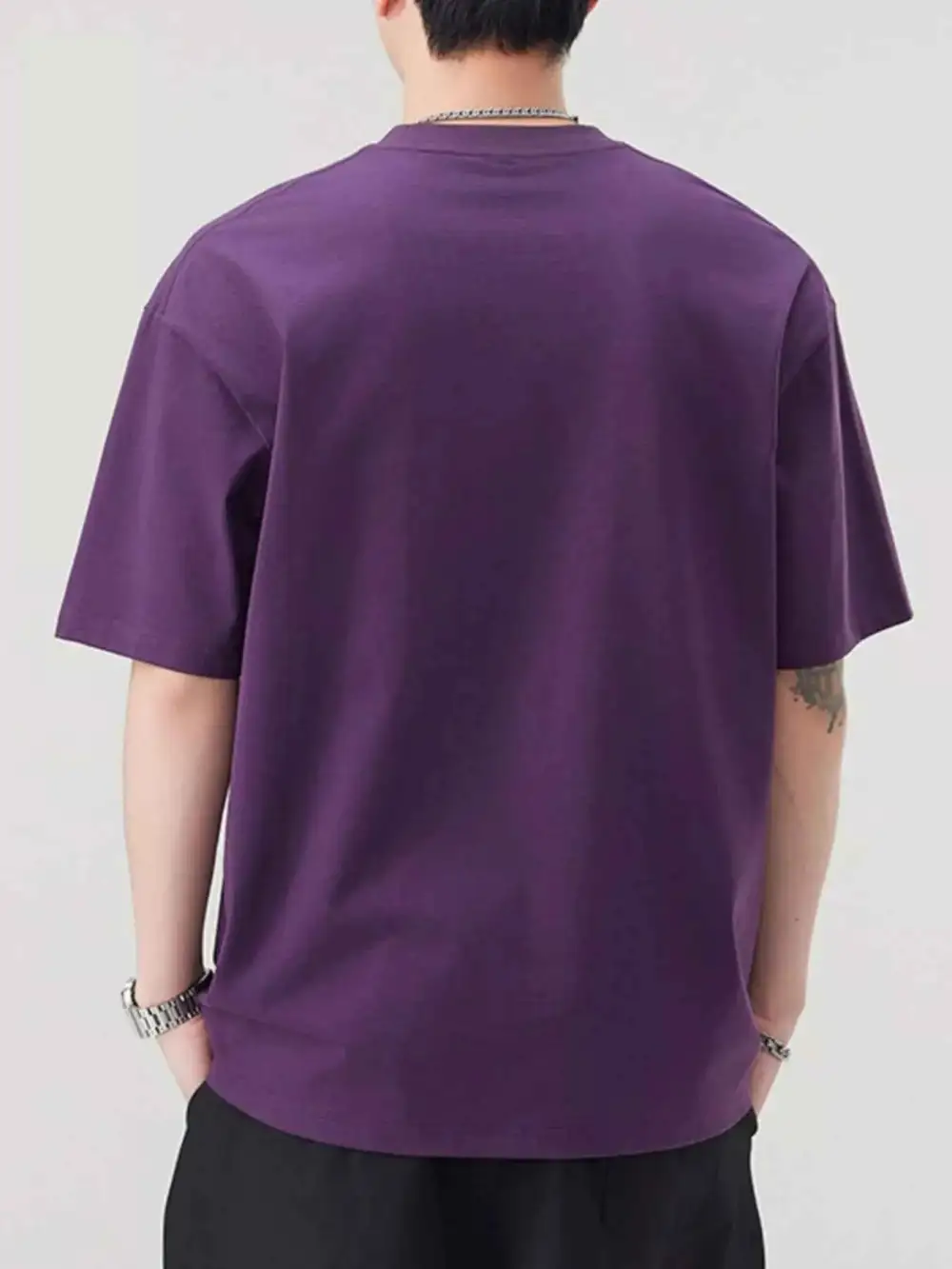 Letter Round Neck Short Sleeve T-Shirt