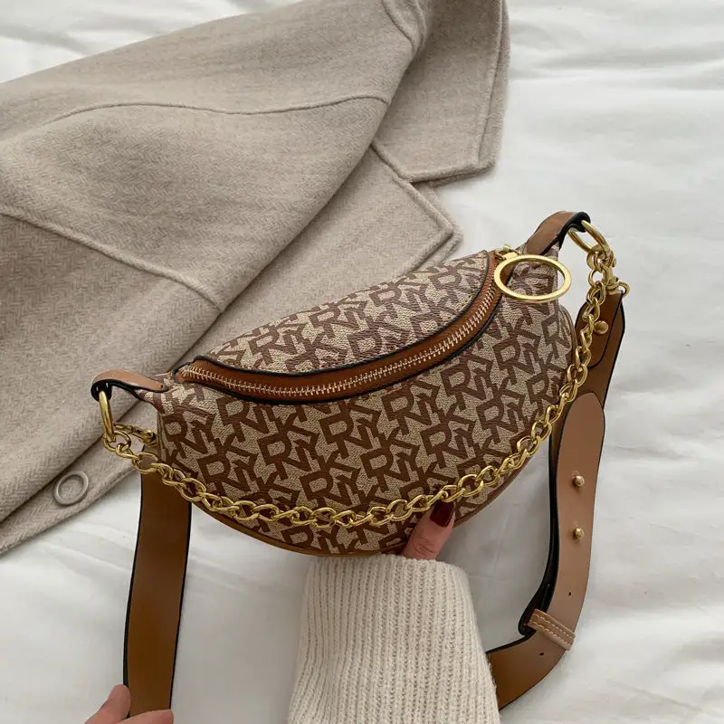 Wild Texture Printed PU Chest Bag Messenger Crossbody
