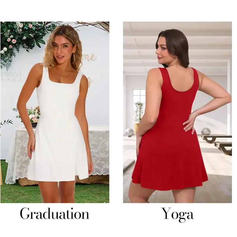 🎉Hot Sale🔥-Women's U-Neck Sleeveless Mini Dress🔥8-Pack - All Colors Included