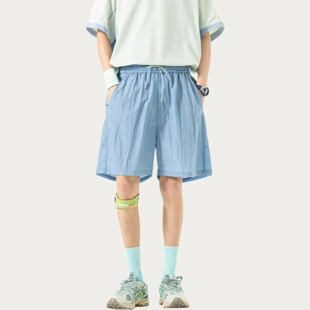 Drawstring Side-Pocket Lightweight Men's Athletic Shorts