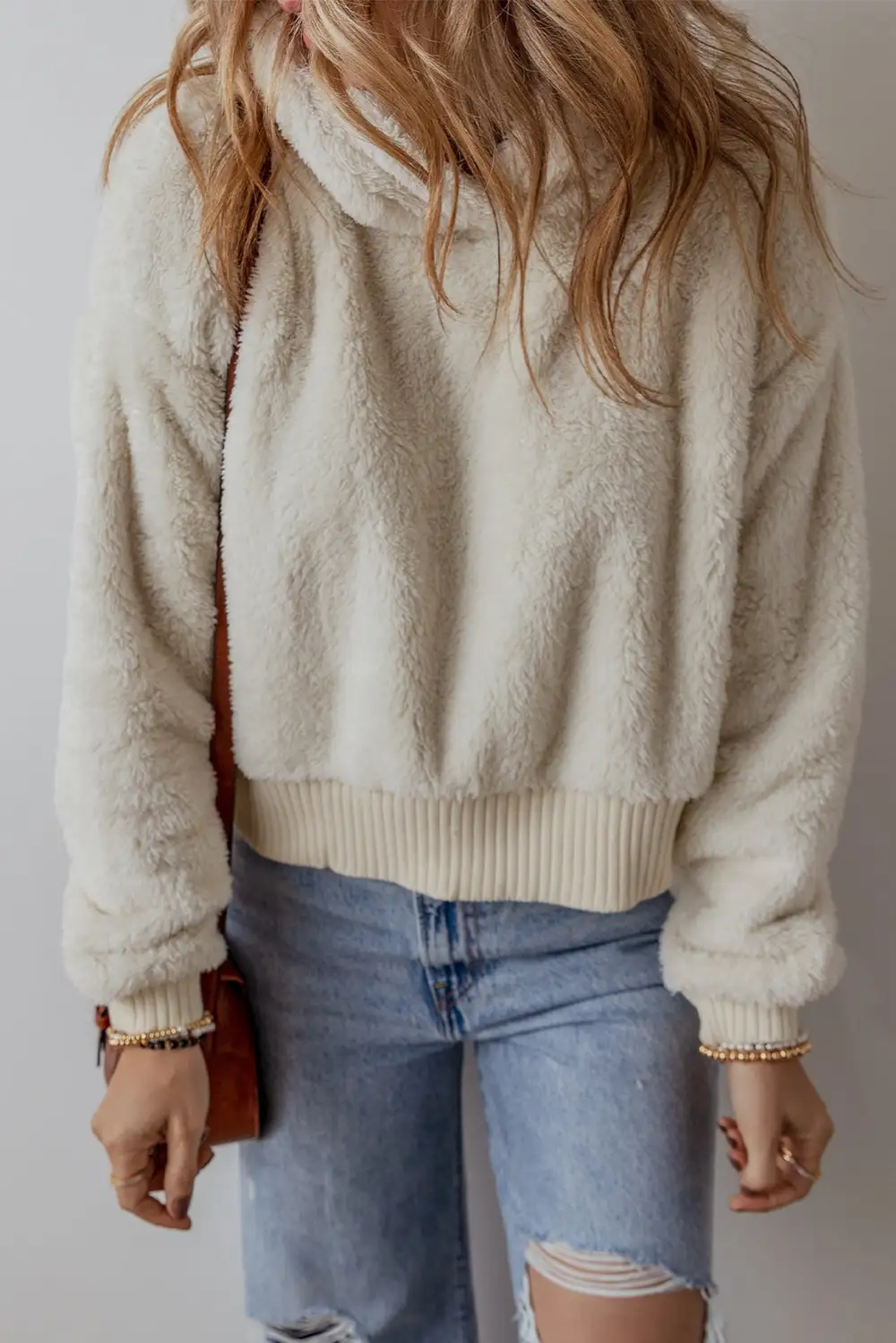 Ribbed Contrast Trim Hoodie