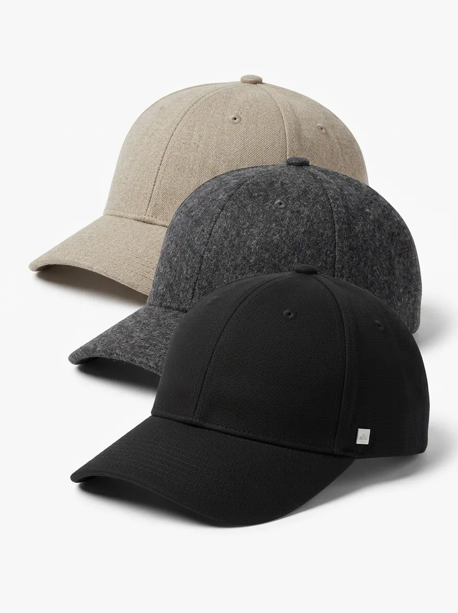 Outdoor-Inspired Minimalist Three-Pack Baseball Caps