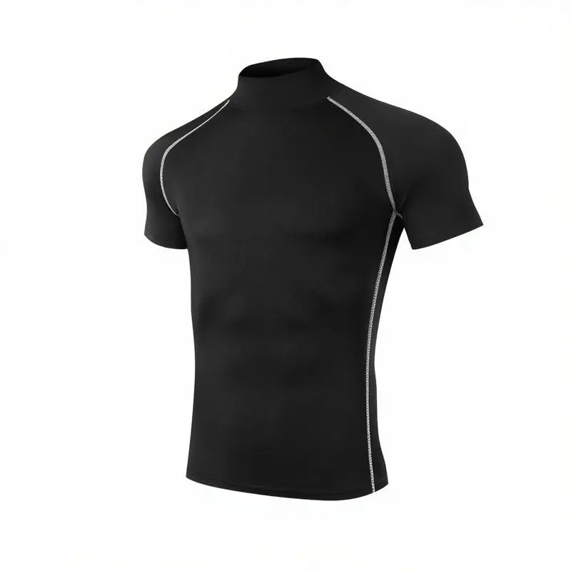 Men’s Compression T-Shirt – Short Sleeve, Quick Dry, Bodybuilding & Fitness Sportswear