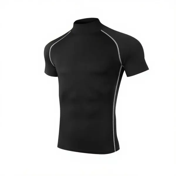 Men’s Compression T-Shirt – Short Sleeve, Quick Dry, Bodybuilding & Fitness Sportswear
