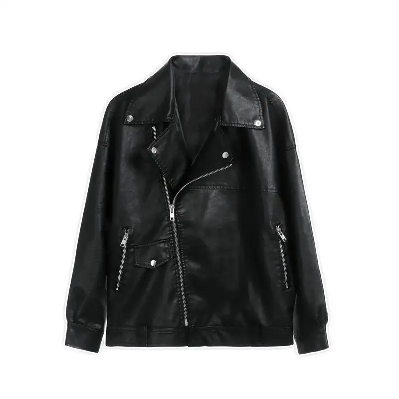 Moto Leather Casual Outerwear Jacket