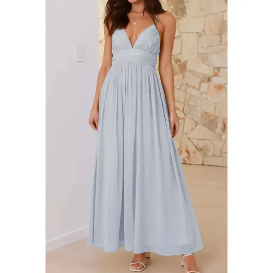 Ruched V Neck Cami Dress