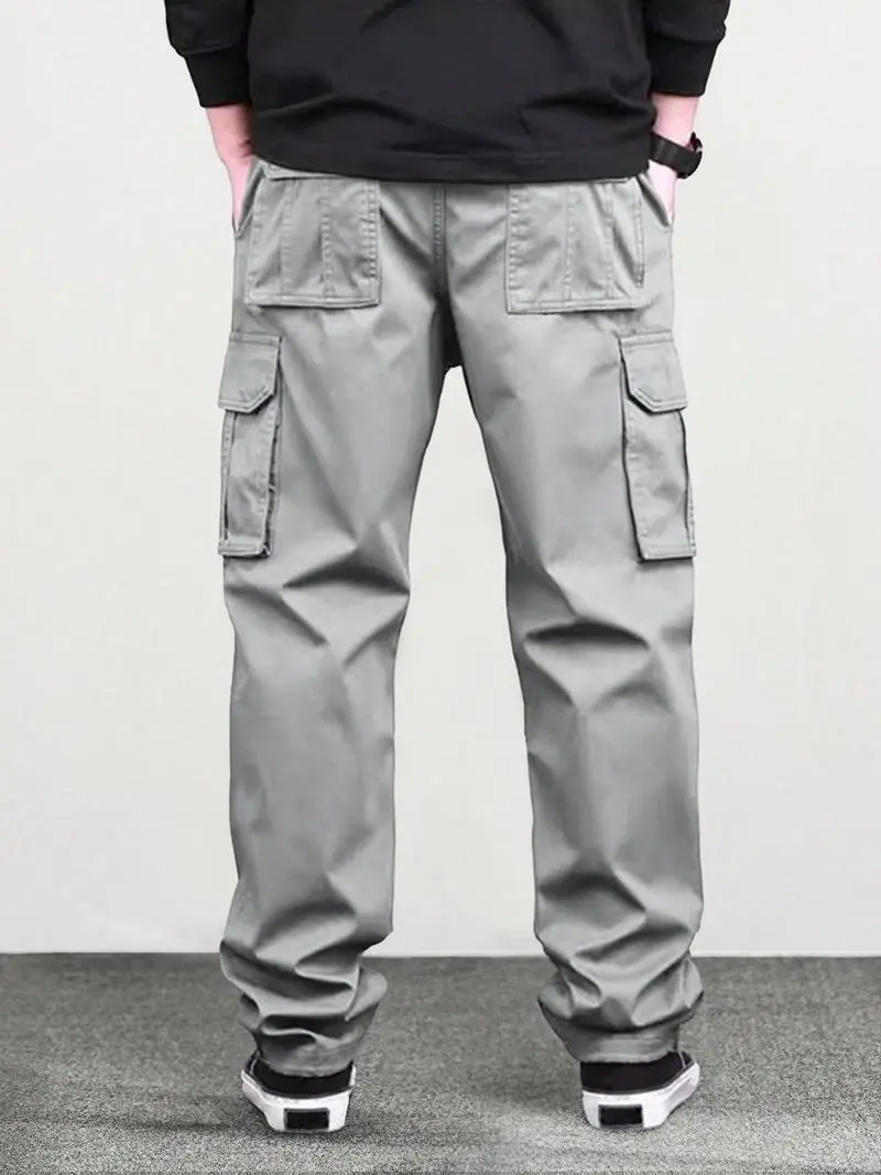 Men's Loose Solid Pocket Cargo Pants