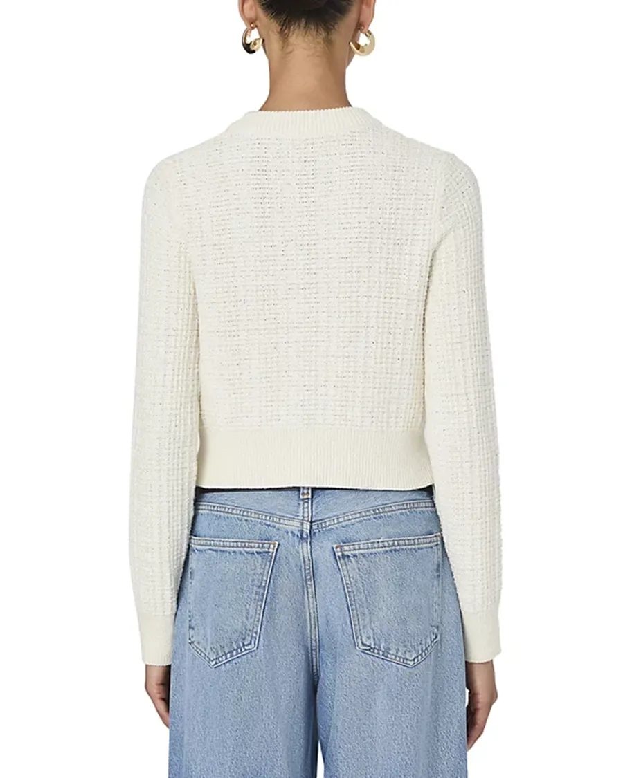 Cropped Silhouette Crewneck Cardigan