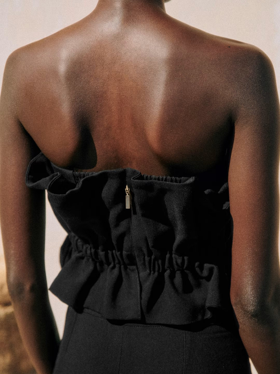 One Shoulder Crop Tops