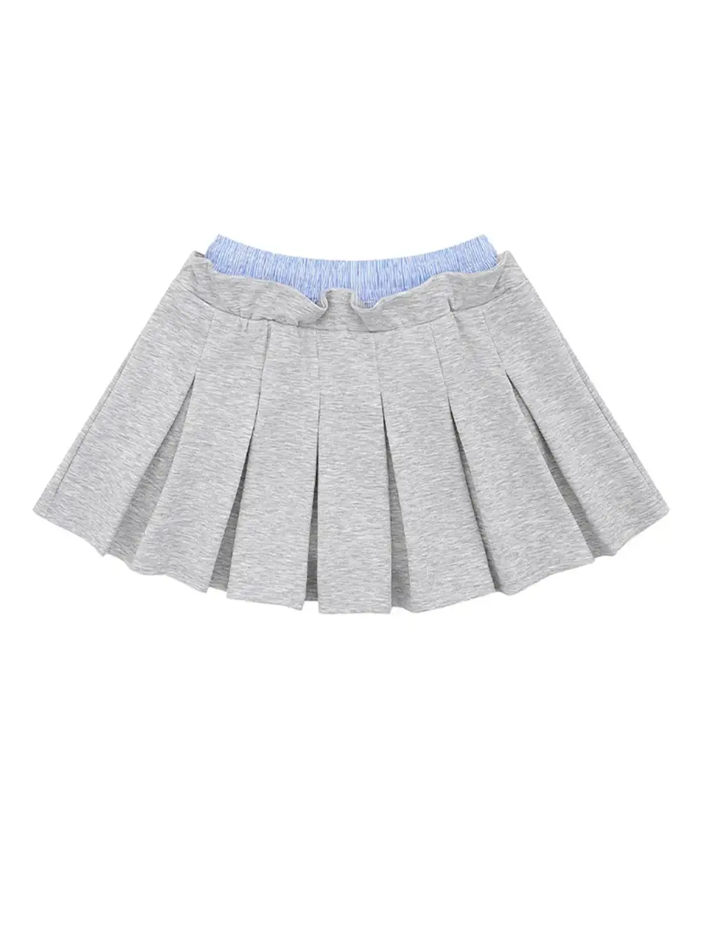 Textured Pleated Drawstring Skirt