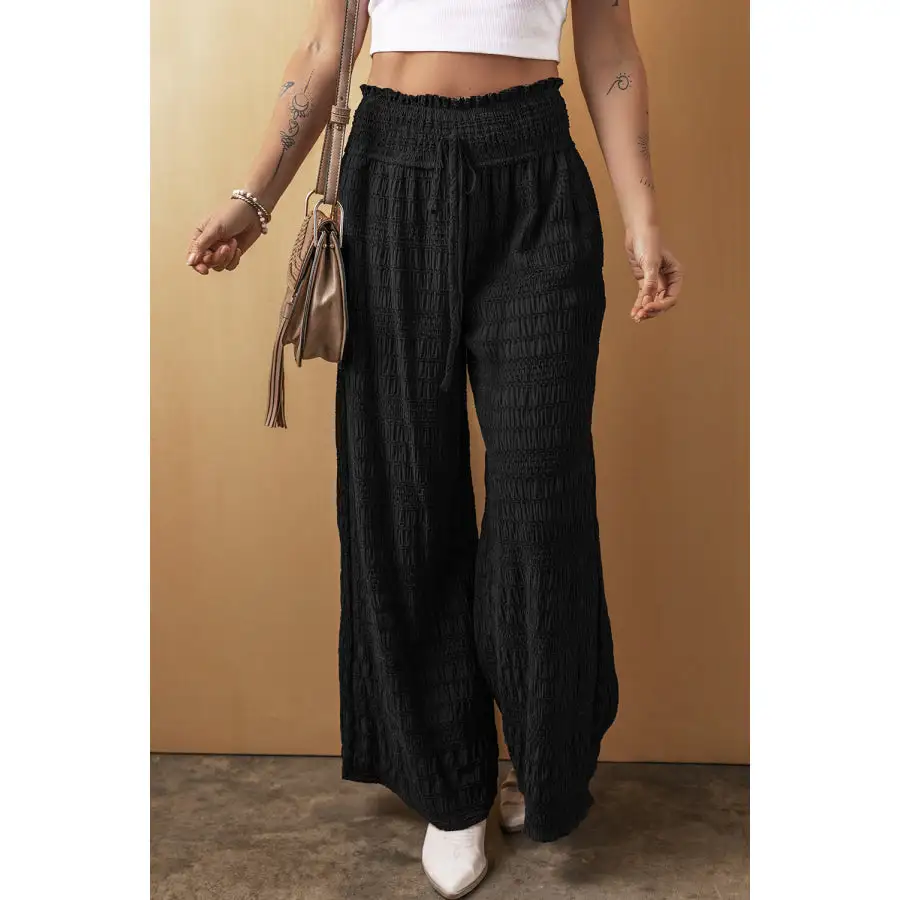 Casual Tied Wide Leg Pants