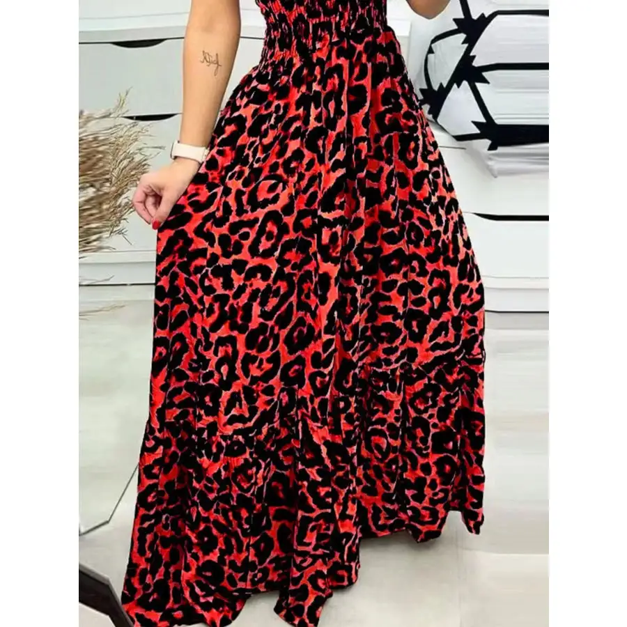 Full Size Print Spaghetti Strap Maxi Dress Plus Size
