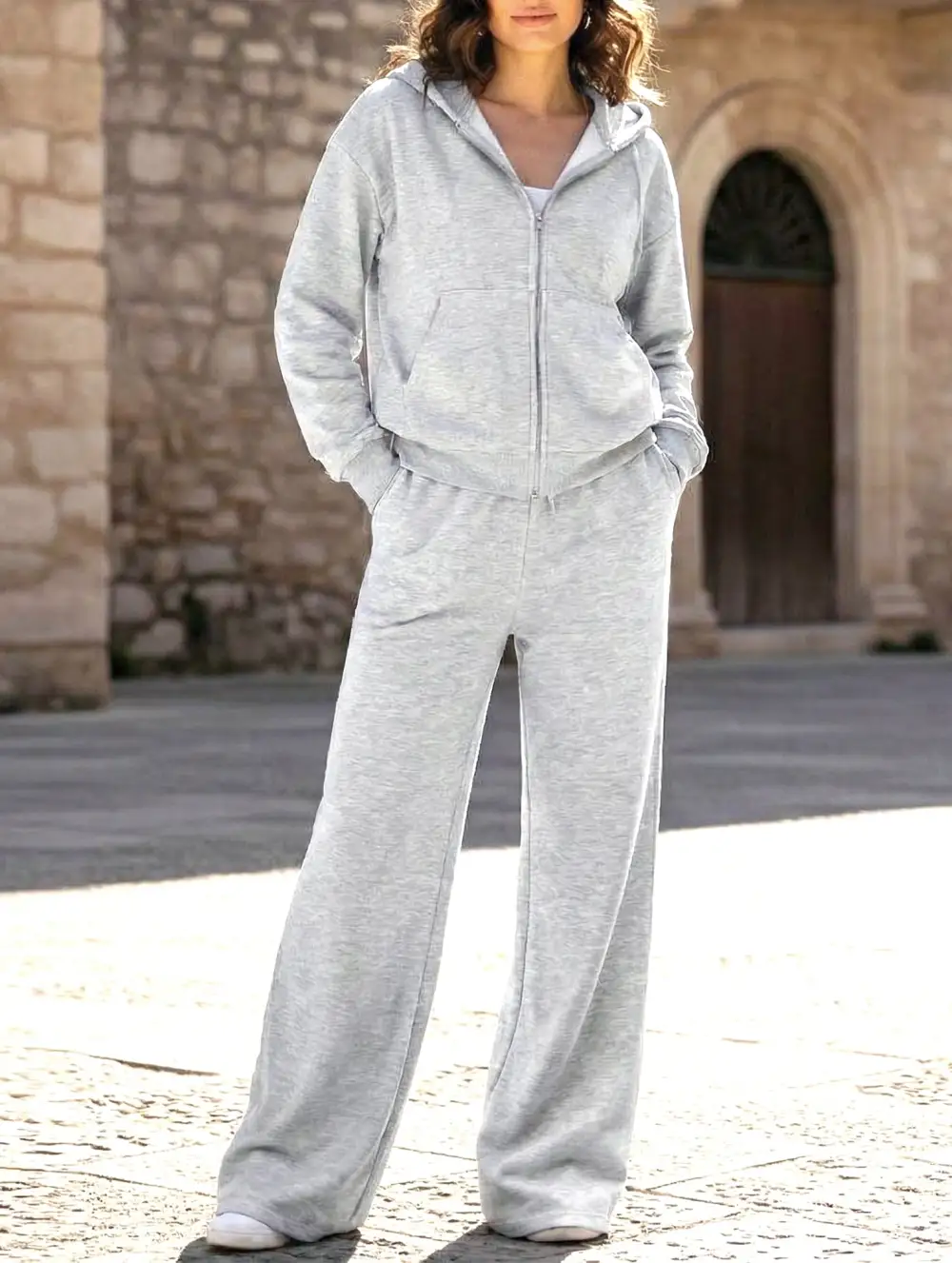 Sports Hoodie Jacket and Pants Set
