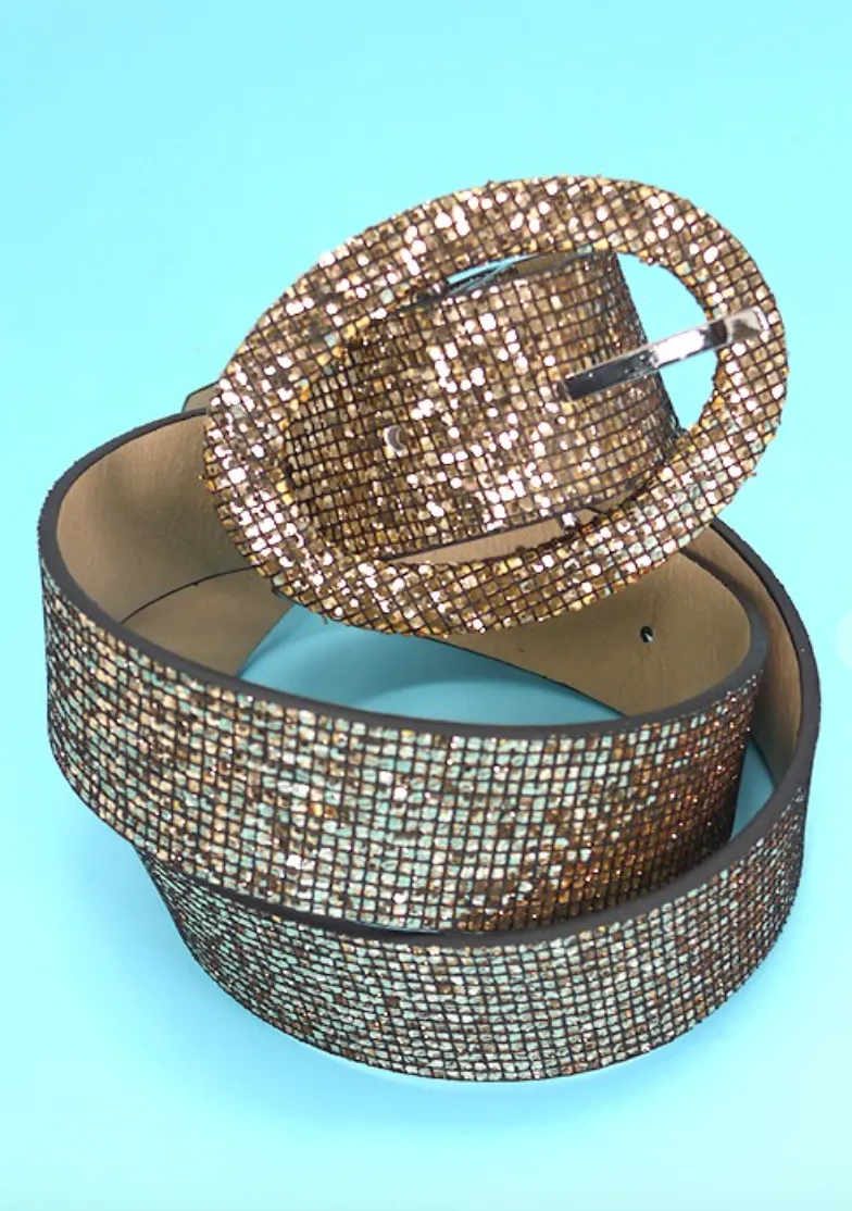 Subtle Shimmer Buckle Belt