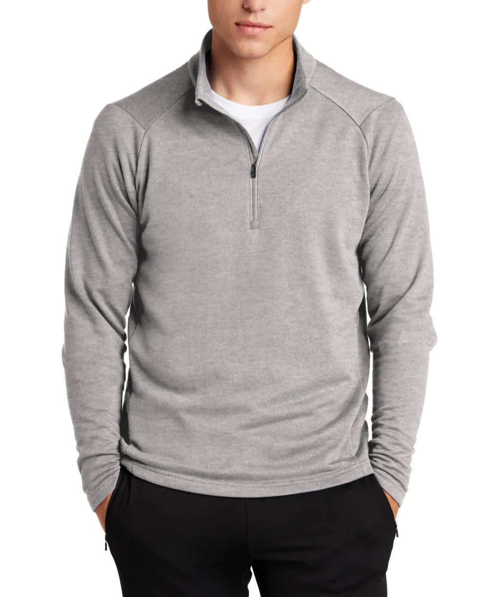 French Terry Quarter-Zip Pullover Fleece Pullover