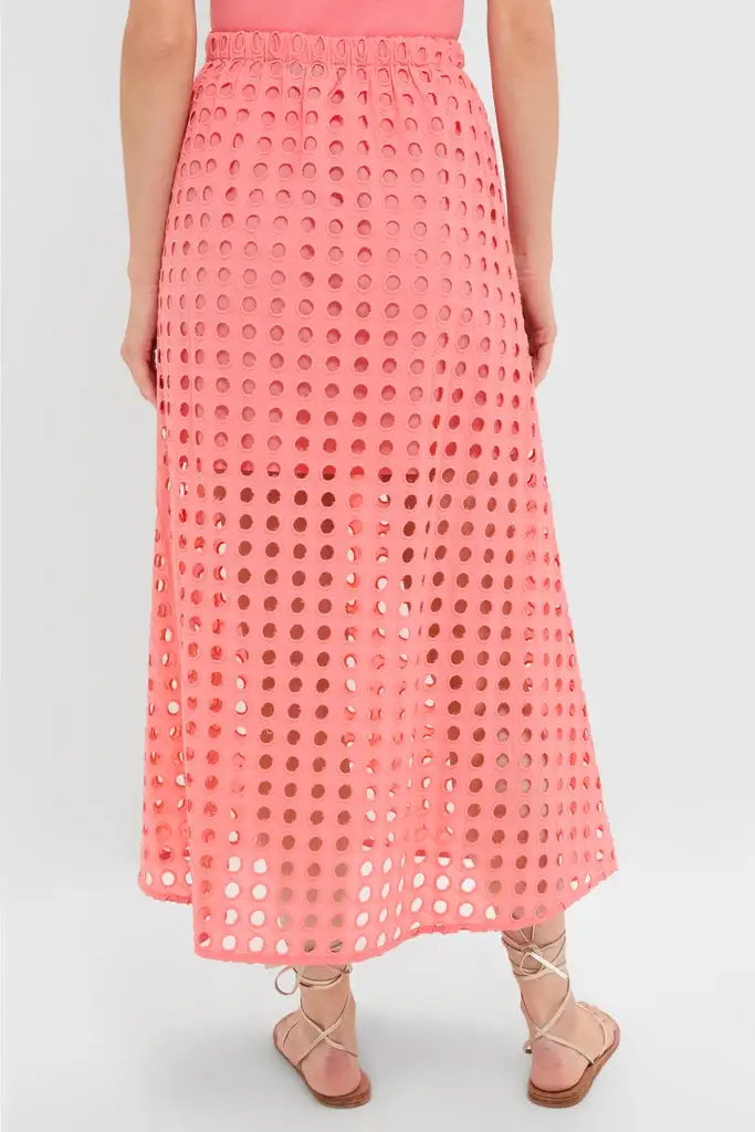 Tailored Refined Cotton Eyelet Mini Skirt