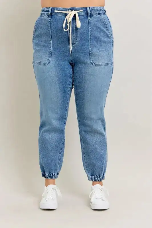 High Waist Jogger Plus Denim Jeans