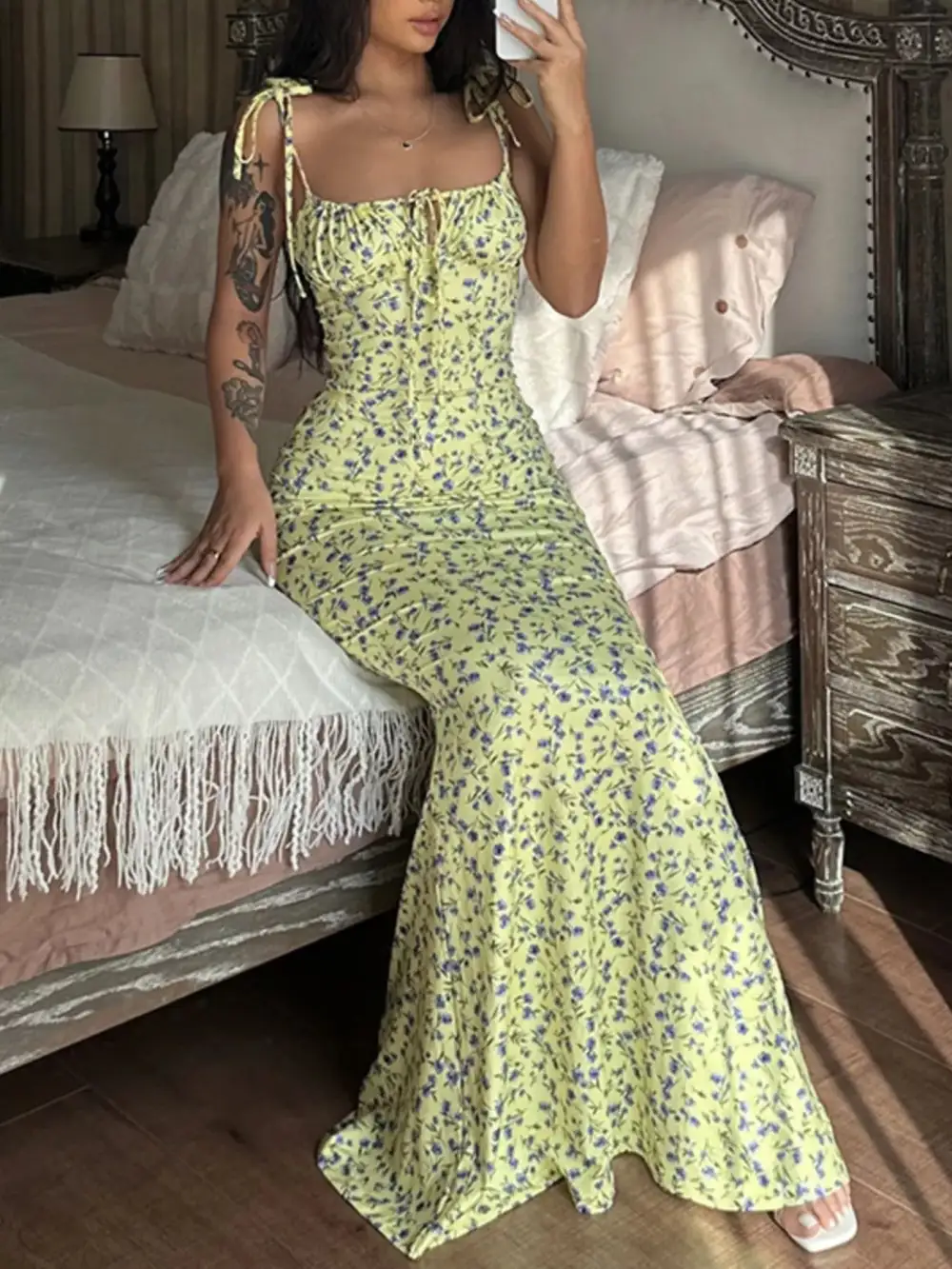 Soft Touch Layered Lightweight Feel Maxi Dress