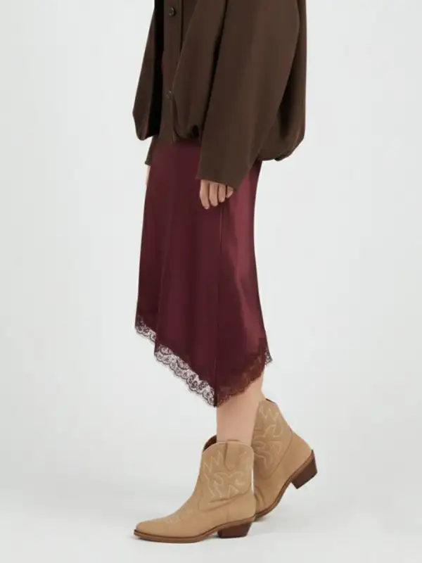 Platform Side Zip Western Boots