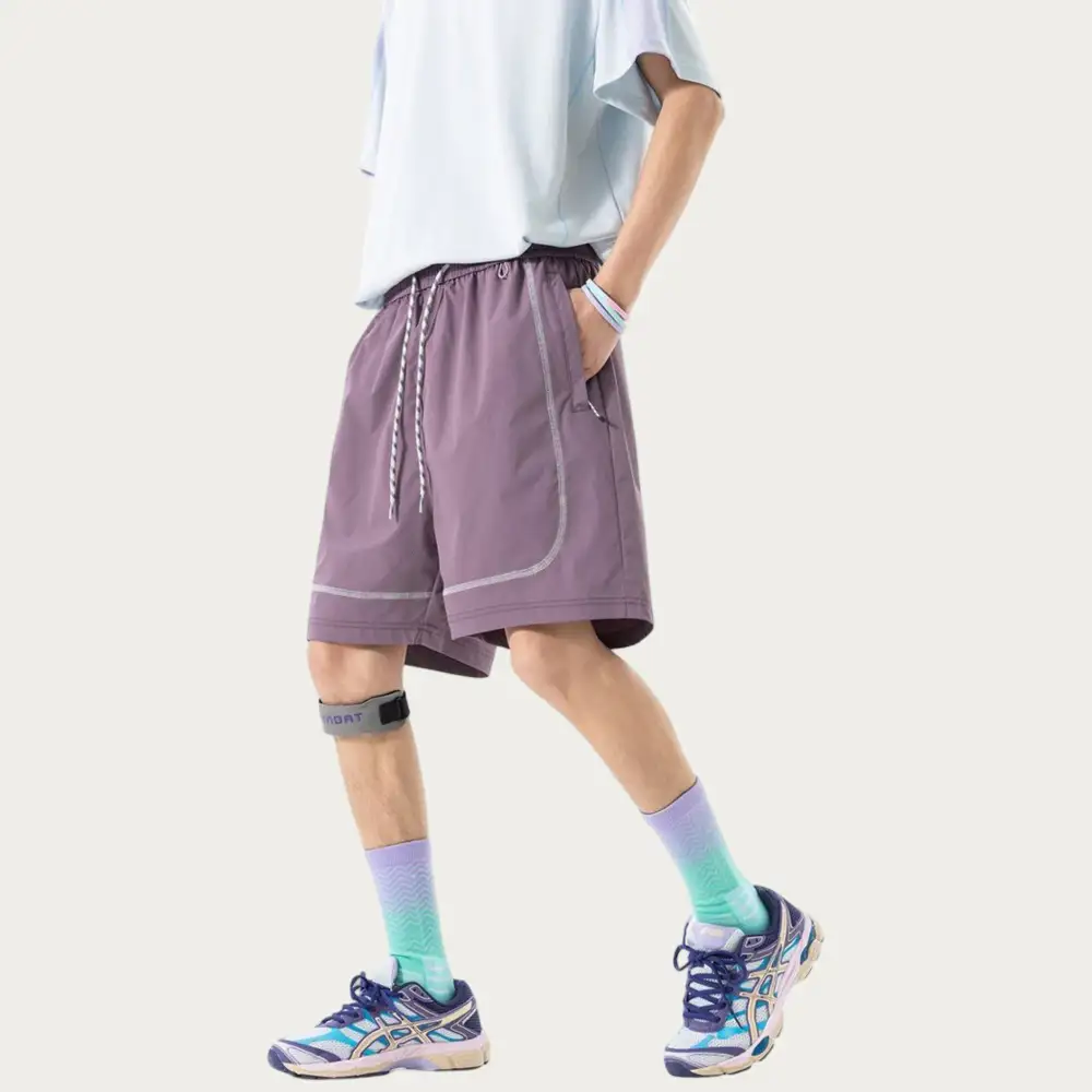 Drawstring Pocketed Lightweight Men's Athletic Shorts