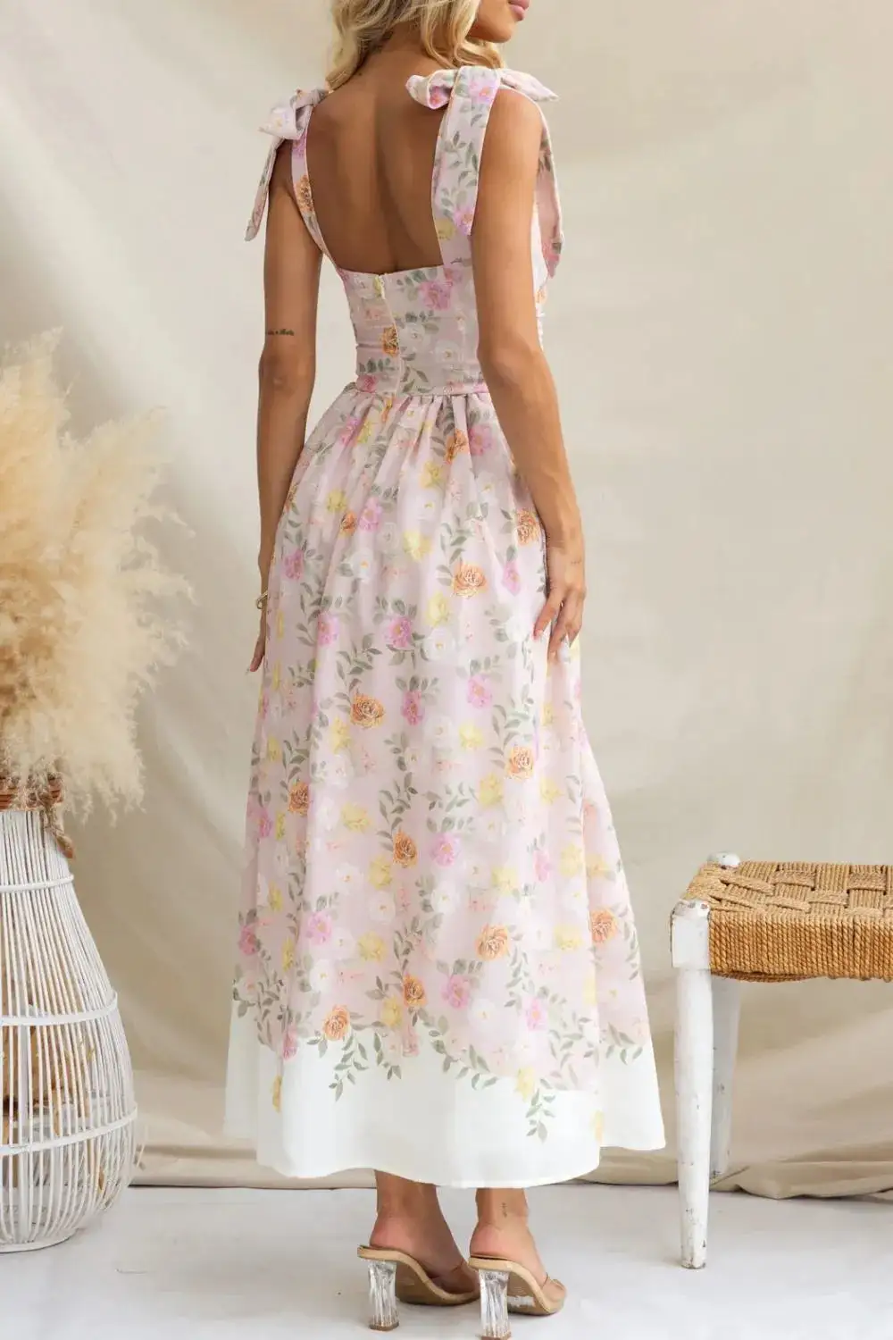 Sleeveless Printed Midi Dress