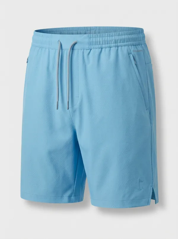 Clubhouse Flag-Motif Golf Athletic Shorts