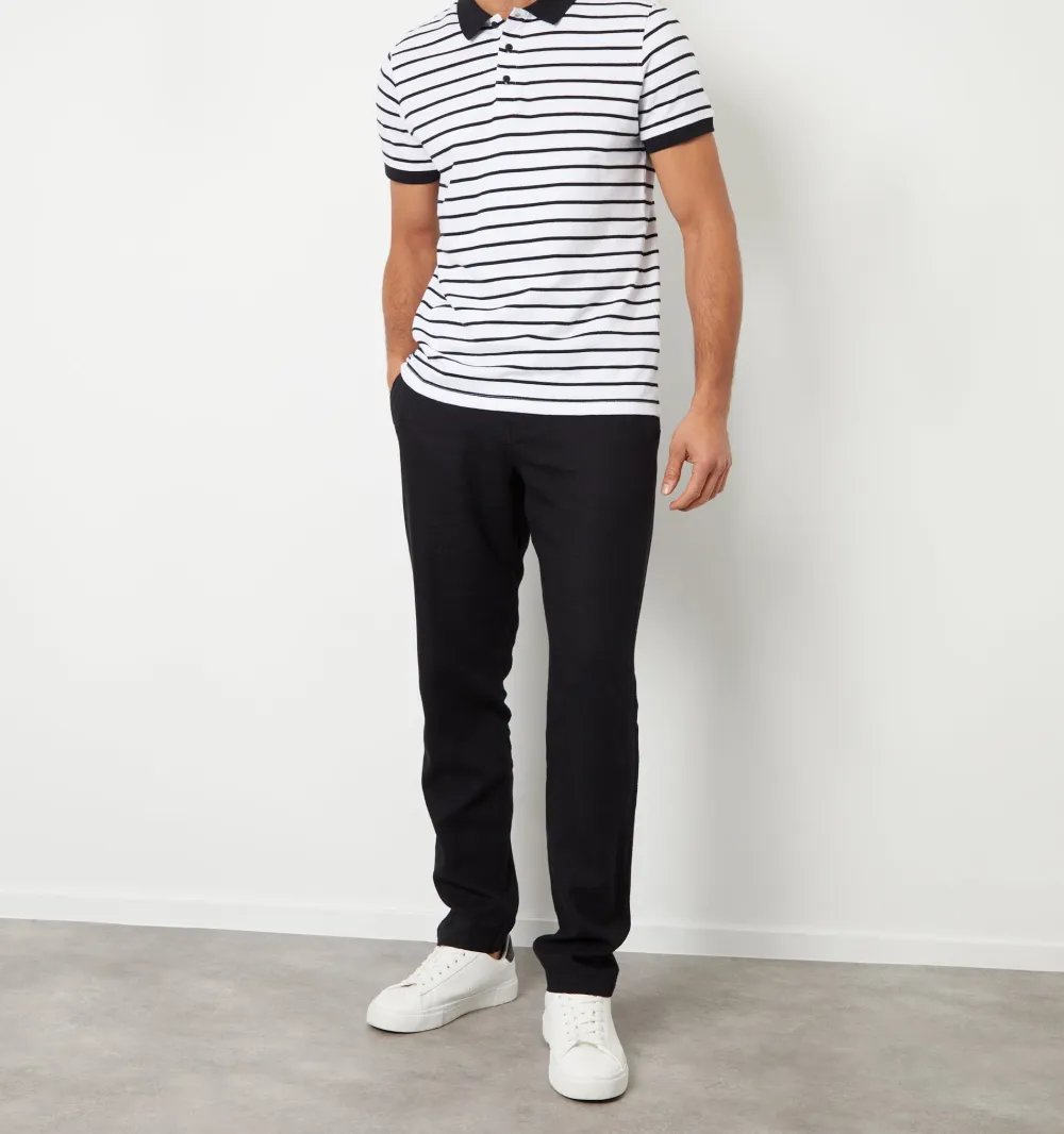 Men's Black Linen Blend Pants