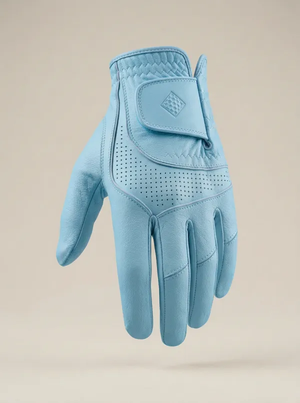 Performance Embossed Diamond-Pattern Leather Golf Glove