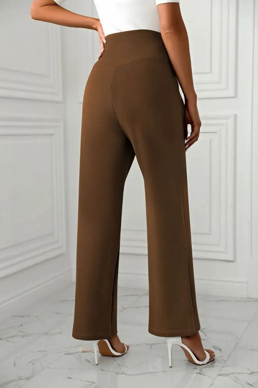 Flowy High Waist Straight Leg Pants