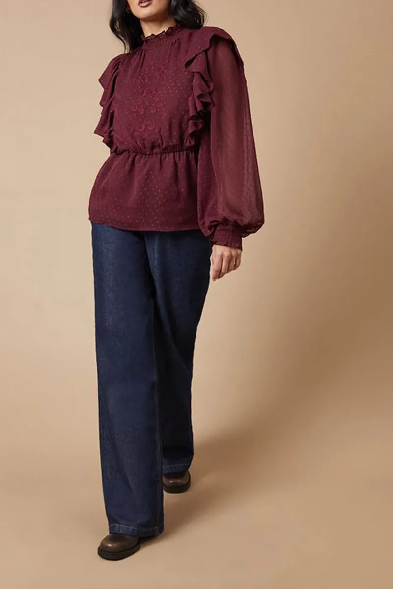 Casual Style Long Sleeve Blouse