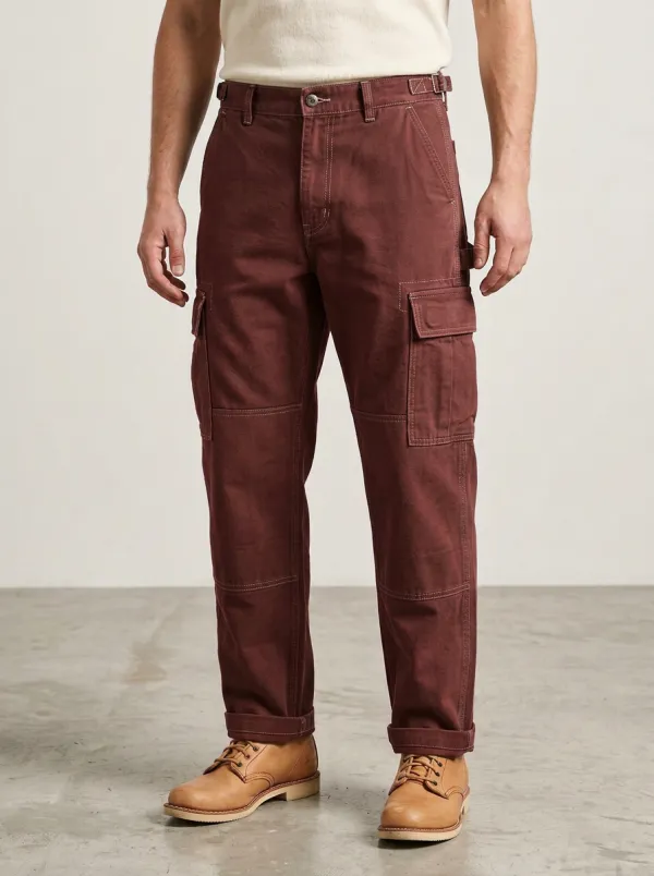 Men's Military Style Olive Green Multi-Pocket Cargo Pants