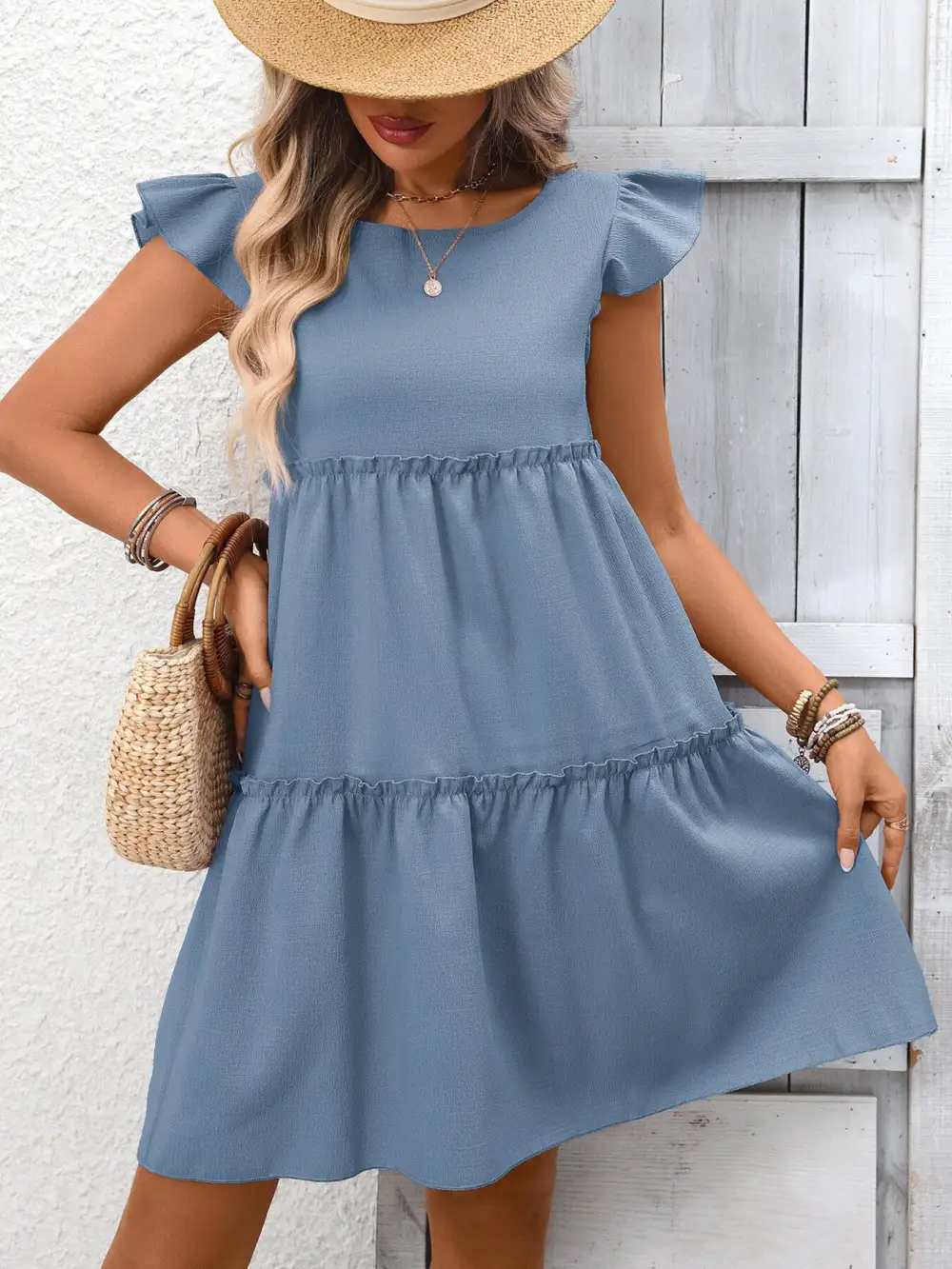 Ruffle Tiered Mini Dress