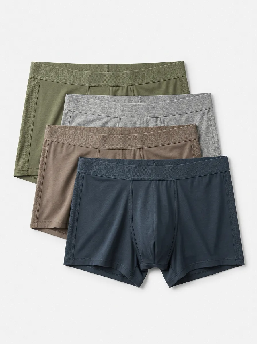 Daily Casual Look Men' Four Pack Boxer Briefs