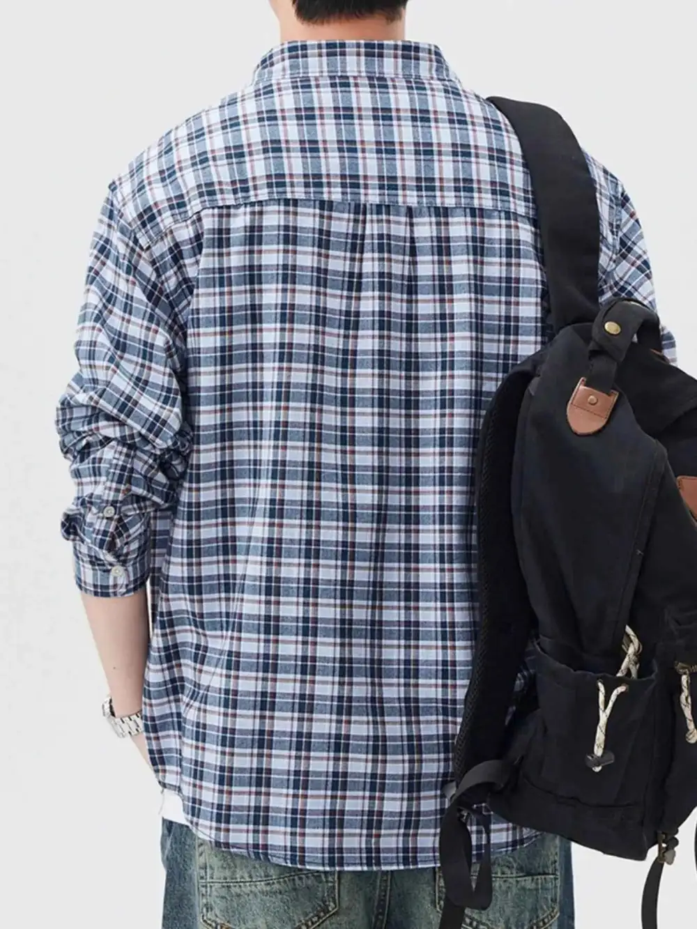 Plaid Button Up Long Sleeve Shirt