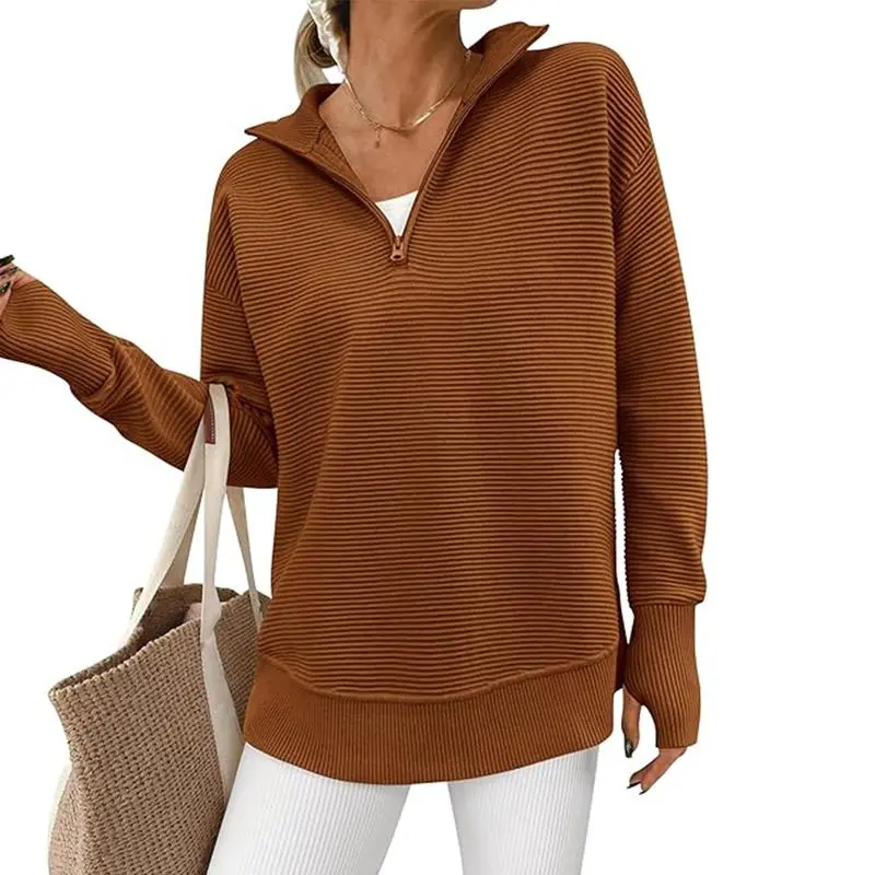 Ultimate Cozy V-Neck Ribbed Knit Pullover – All-Season Comfort & Style