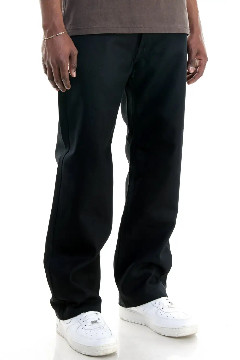 Men's Raw Hem Stretch Relaxed Jeans
