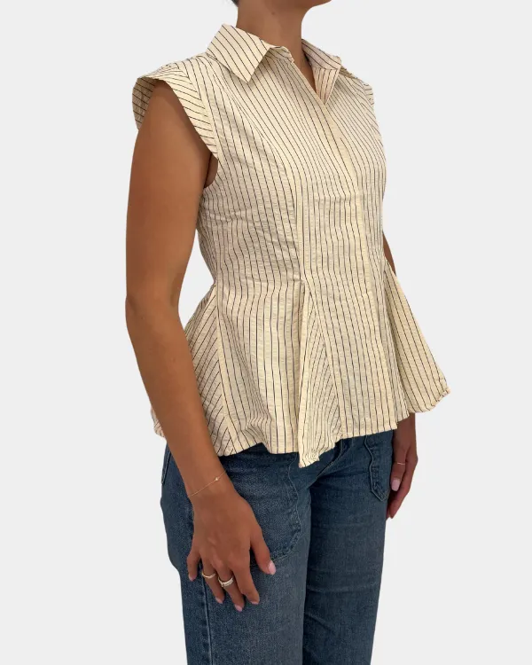 Stripe Peplum Top