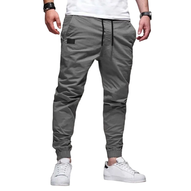Men'S Solid Color Overalls Drawstring Sports Trendy Trousers Men'S Casual Drawstring Pants