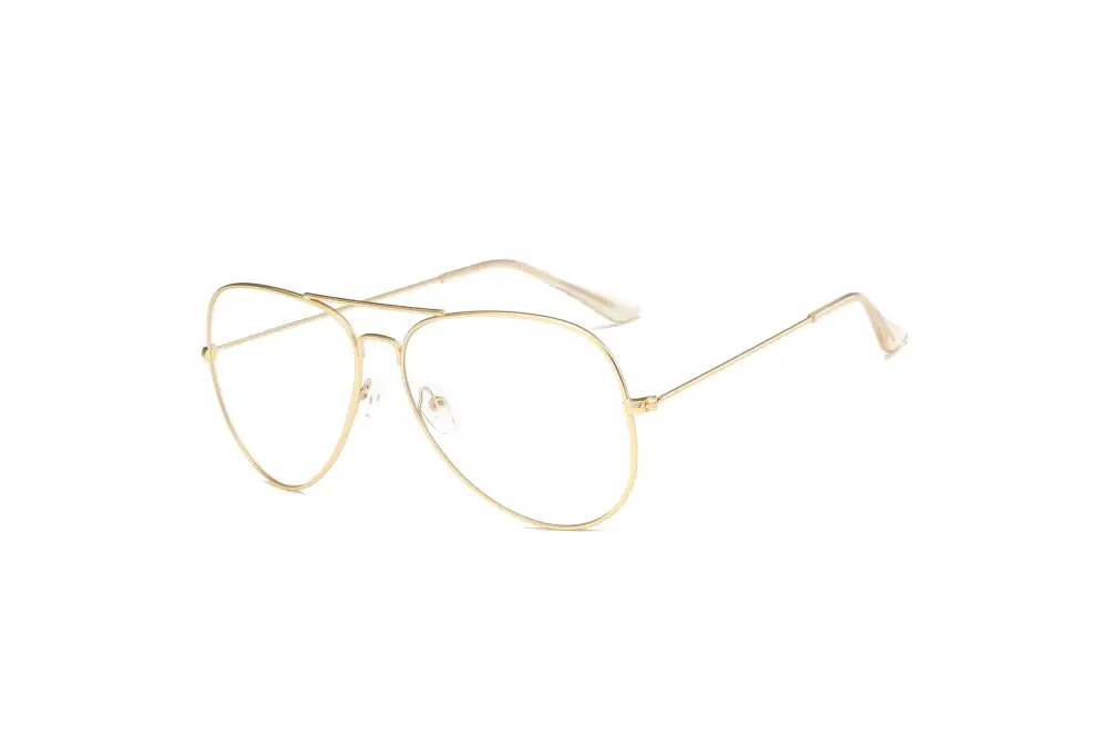Classic Pilot Clear Lens Aviator Sunglasses