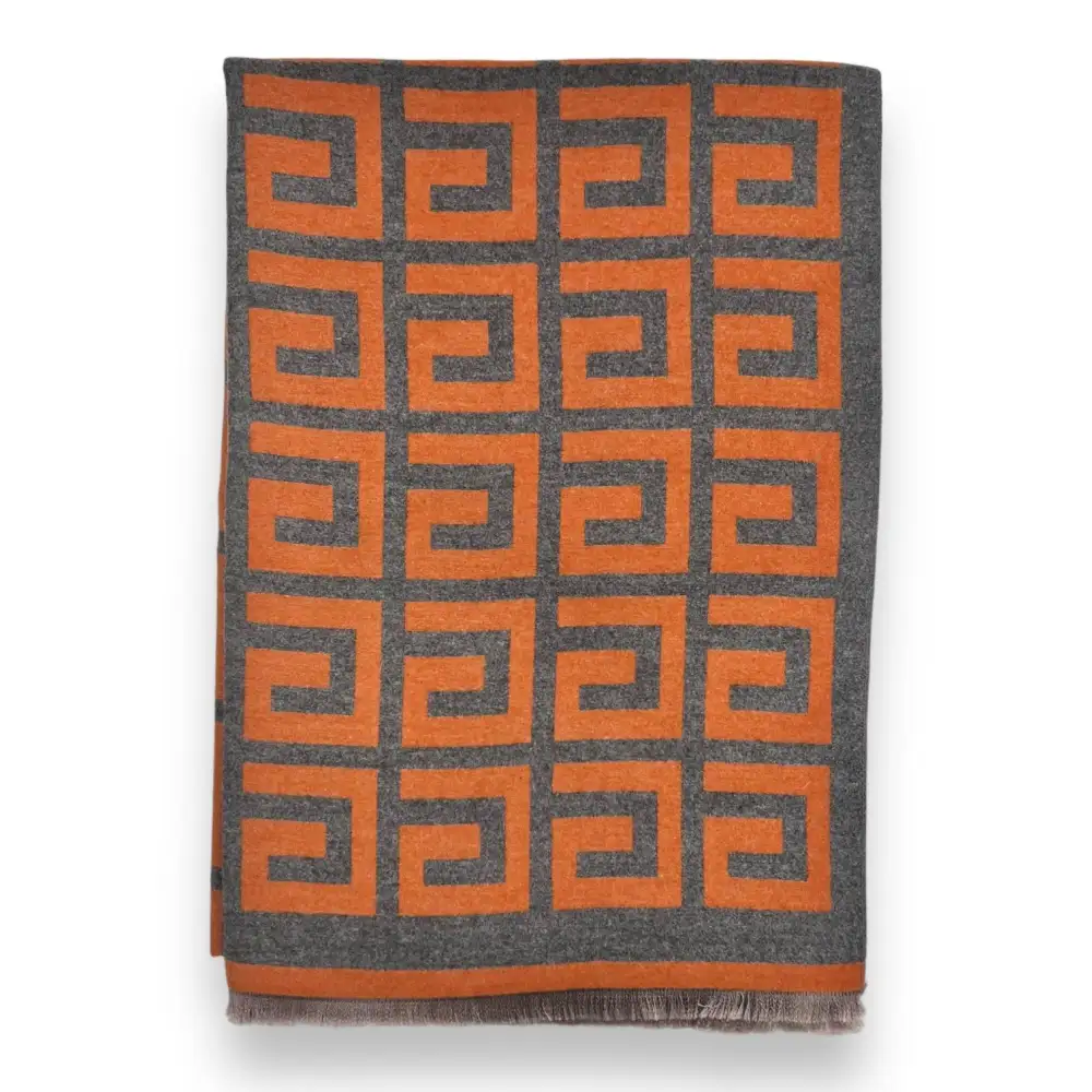 Reversible Maze Cashmere Blend Scarf
